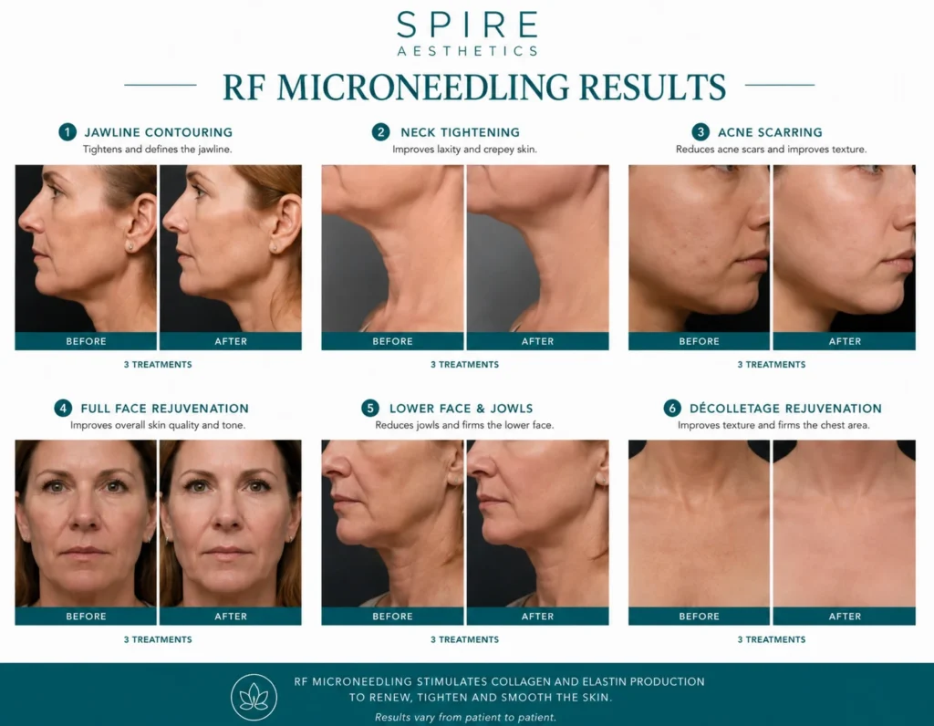 RF Microneedling Skin tightening Leicestershire results